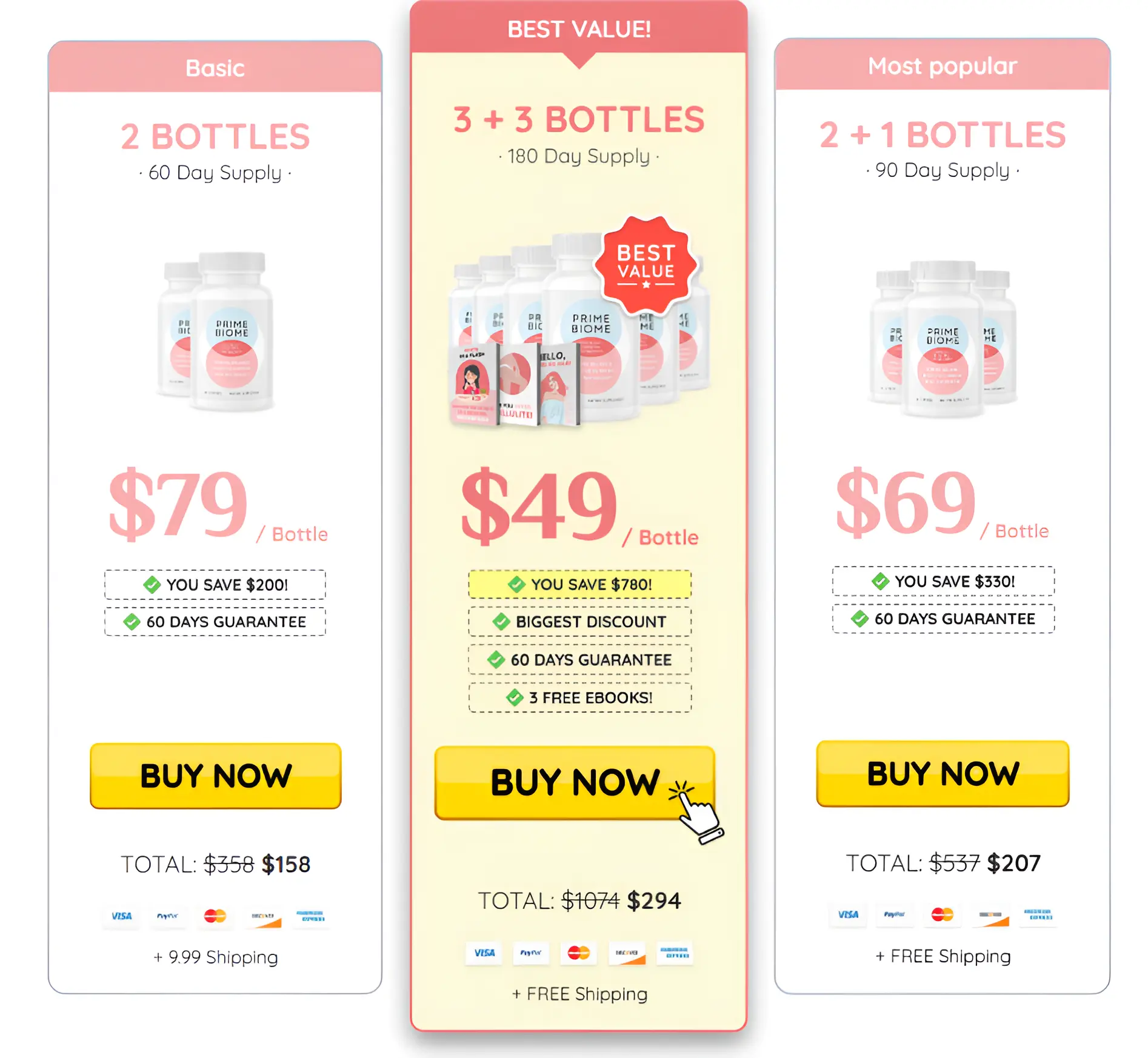 PrimeBiome pricing